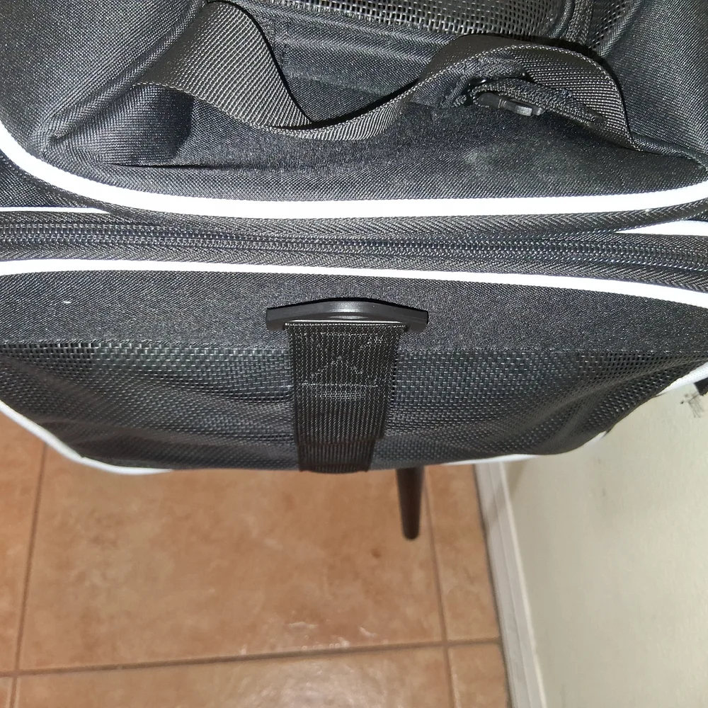 Black Pet Travel Carrier with White Trim NEW
